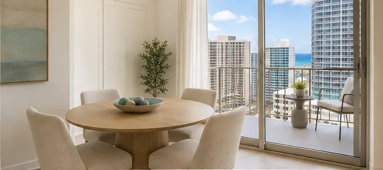 Waikiki dining area prepared for listing